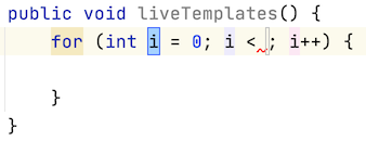 After we press return, the Live Template in IntelliJ IDEA does all the boring stuff for us. - Incidentally, you should press Tab to move to the next point that needs your input (the red squiggle).