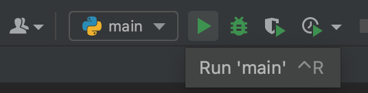 Run main.py button